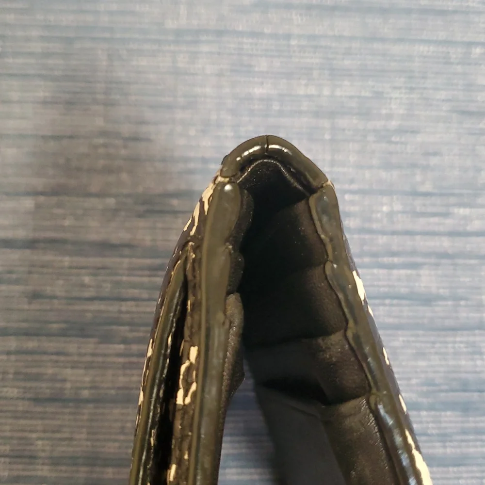 COACH Black and White Animal Print Wallet